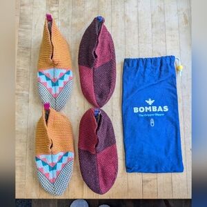 BOMBAS Gripper Slippers 2 pair + carrying bag